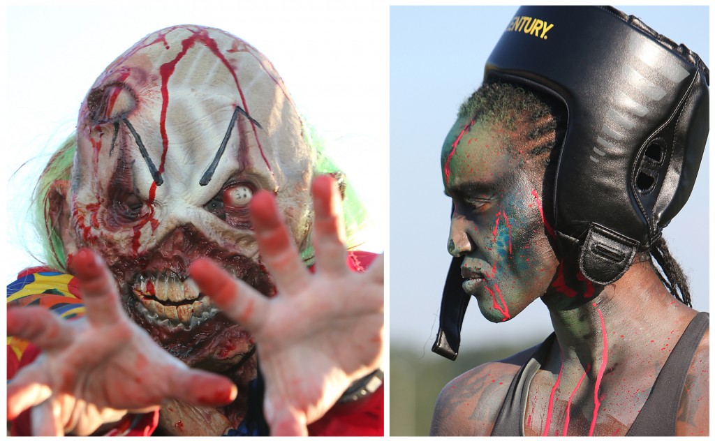 There were some really cool-looking zombies on hand for Running Scared Zombie 5k Run at Harder's Park in Panama City. (Panama City Photographer/Andrew Wardlow)