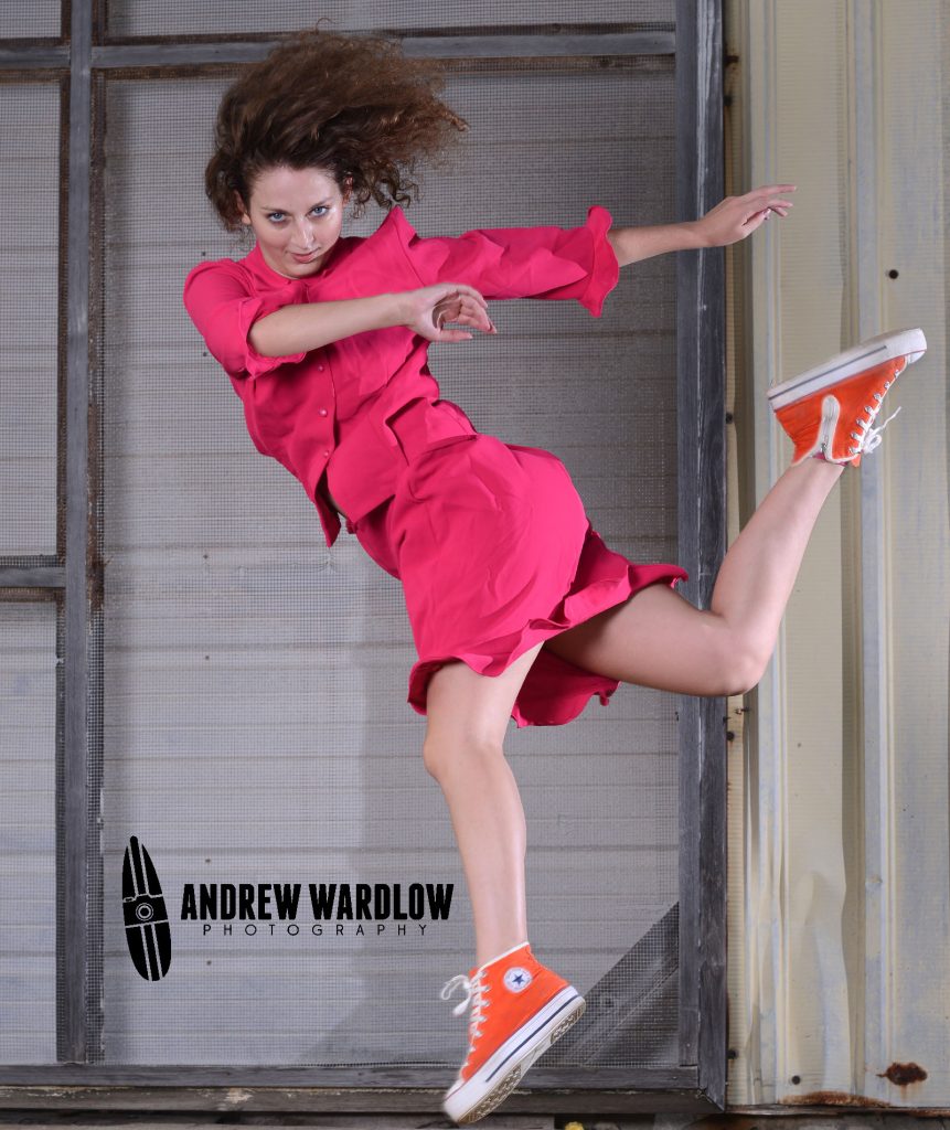 Breena Cocco does a move during her Panama City dance photographer session.