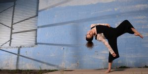 Breena Cocco performs a move during her Panama City dance photographer session with Panama City Beach photographer Andrew Wardlow.