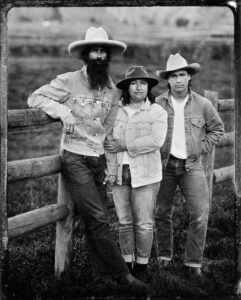 A photo of a family all wearing hats on tintype in Nashville, Tennessee.