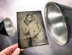 This happy couple had an engagement photo session in my Panama City Beach tintype studio.